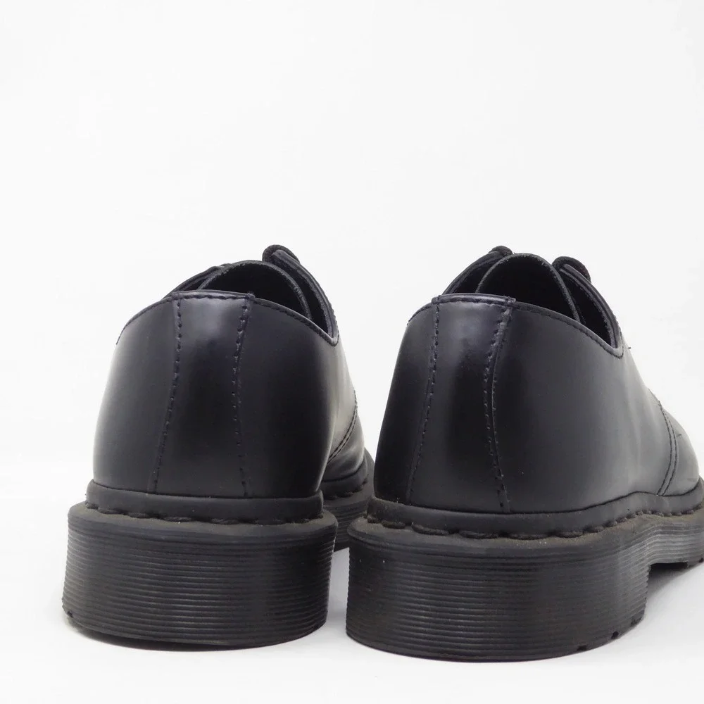 Dr. Martens Womens 1461 Mono Oxford Black Smooth Leather Shoes Size 7